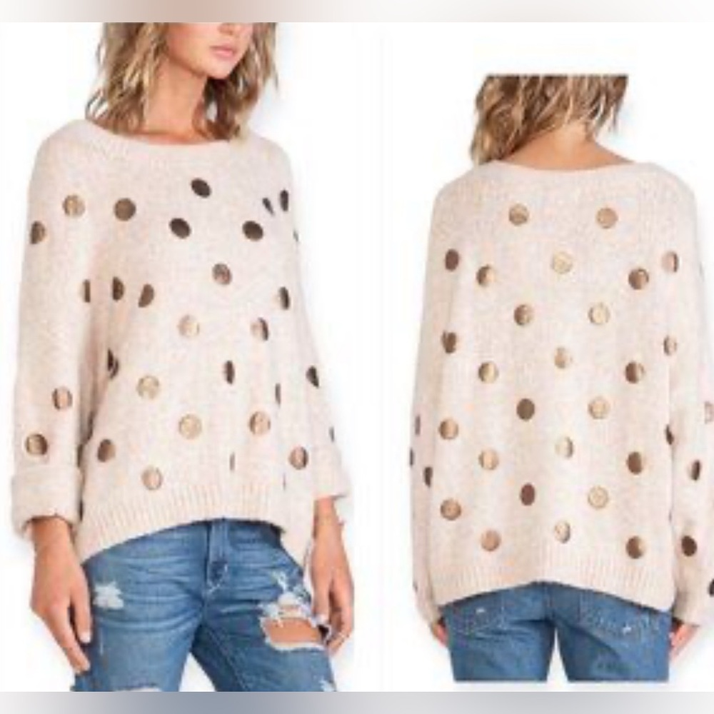 EUC Essential Antwerp cotton, mohair, wool + blend oversize soft pink sweater